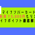 マイナンバーのマイナポイントを徹底解説！PayPayやSuica等に2万利用で5,000円分付与！